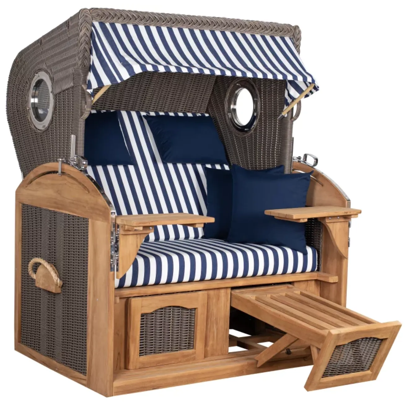Strandkorb Sylt Teak 2.5 XXL - Premiumqualität