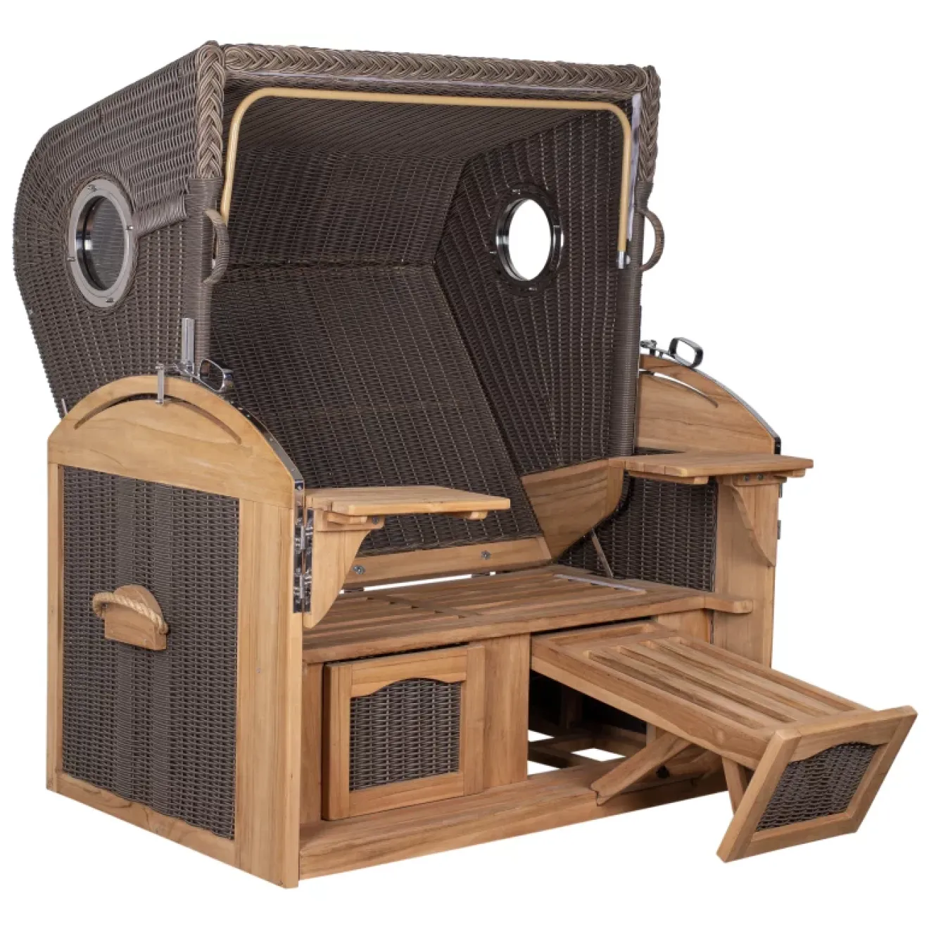 Strandkorb Sylt Teak 2.5 XXL - Premiumqualität