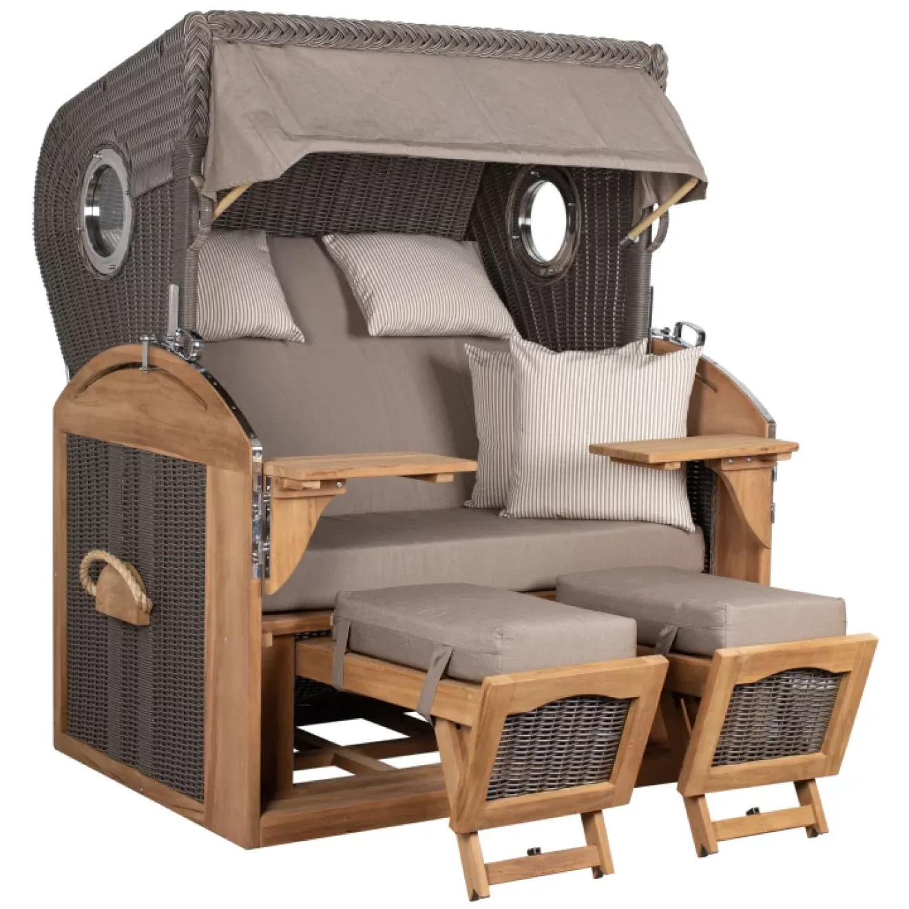 Strandkorb Sylt Teak 2.5 XXL ➪ Premiumqualität