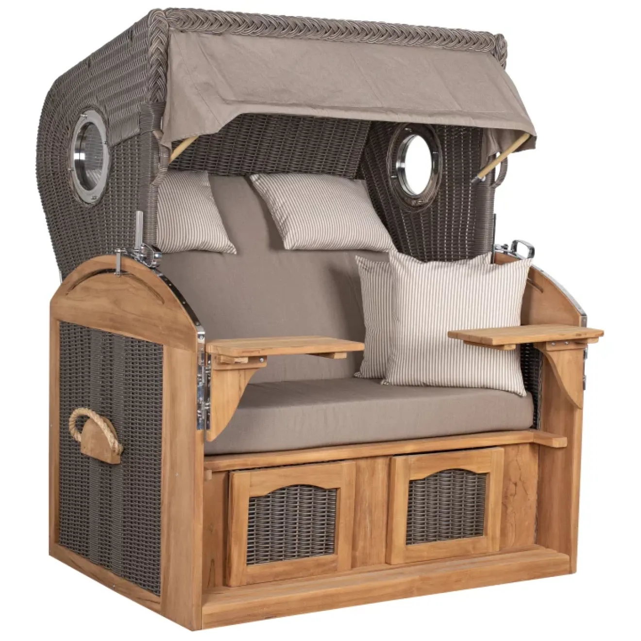 Strandkorb Sylt Teak 2.5 XXL - Premiumqualität