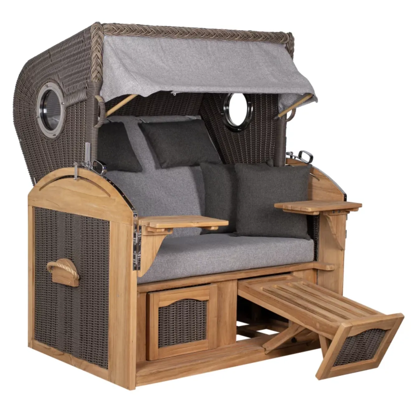 Strandkorb Sylt Teak 2.5 XXL - Premiumqualität