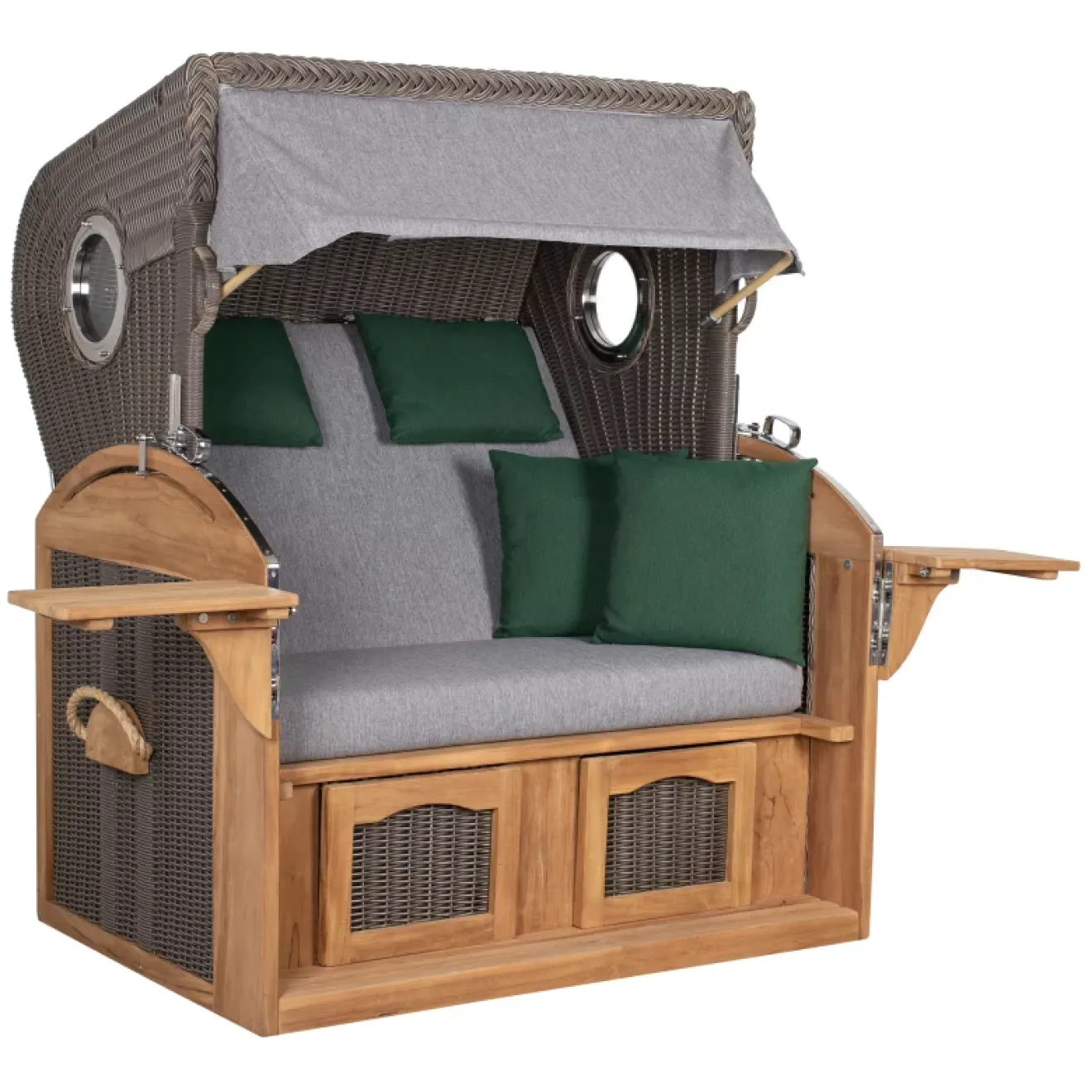 Strandkorb Sylt Teak 2.5 XXL - Premiumqualität