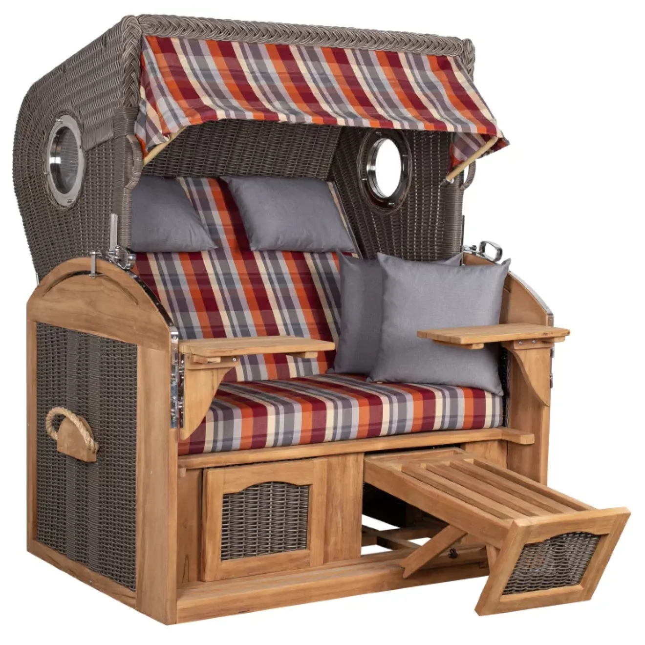 Strandkorb Sylt Teak 2.5 XXL - Premiumqualität