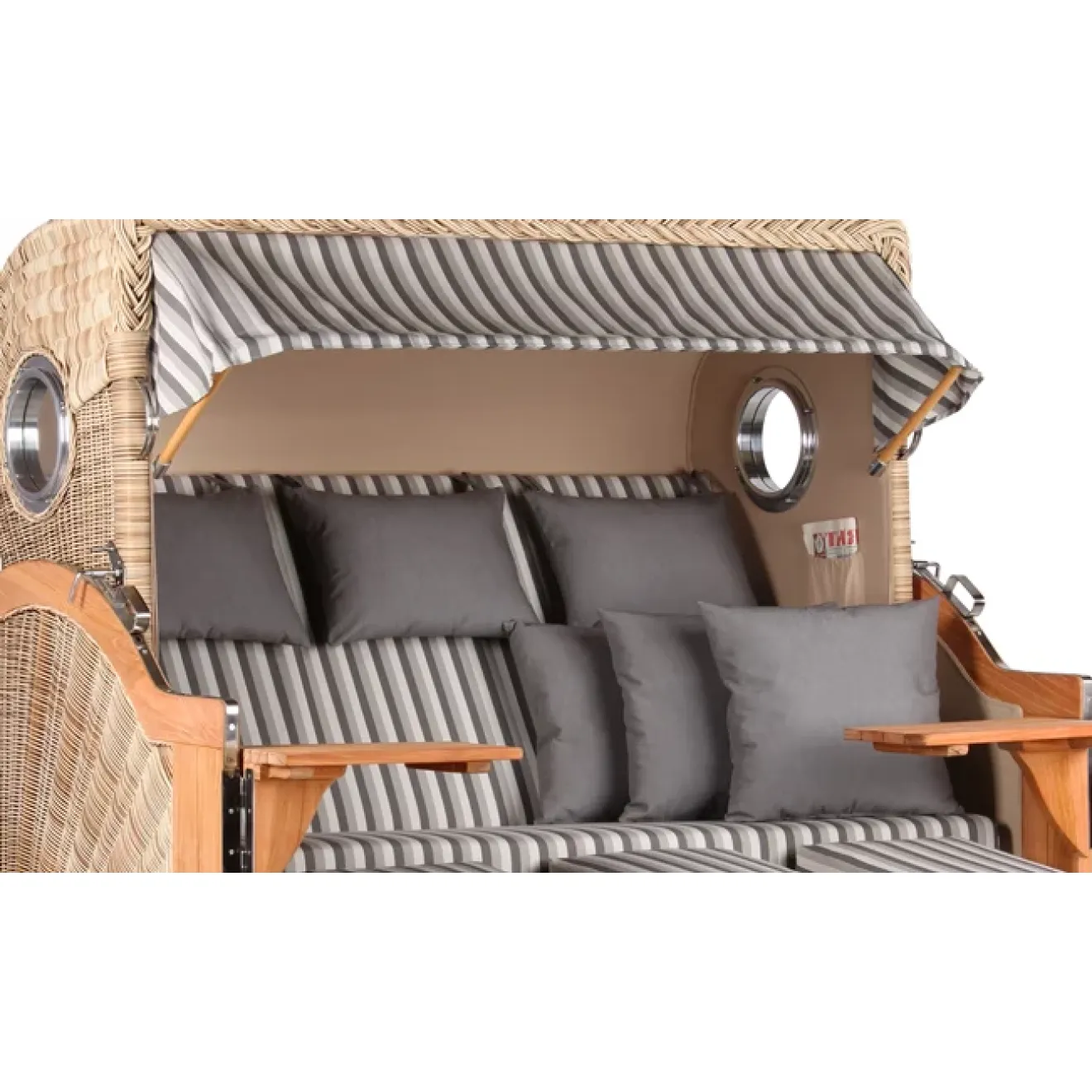 Strandkorb Teak 3er XXL - Premiumqualität