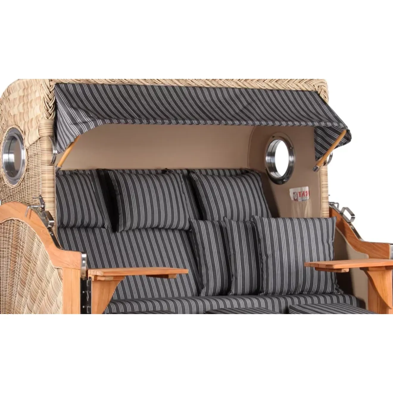 Strandkorb Teak 3er XXL - Premiumqualität
