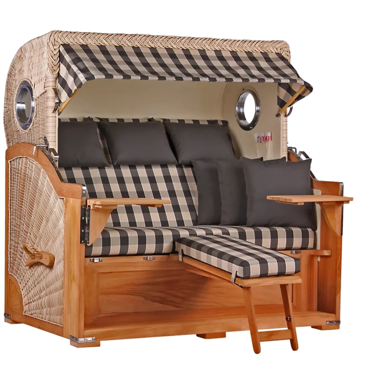 Strandkorb Teak 3er XXL - Premiumqualität