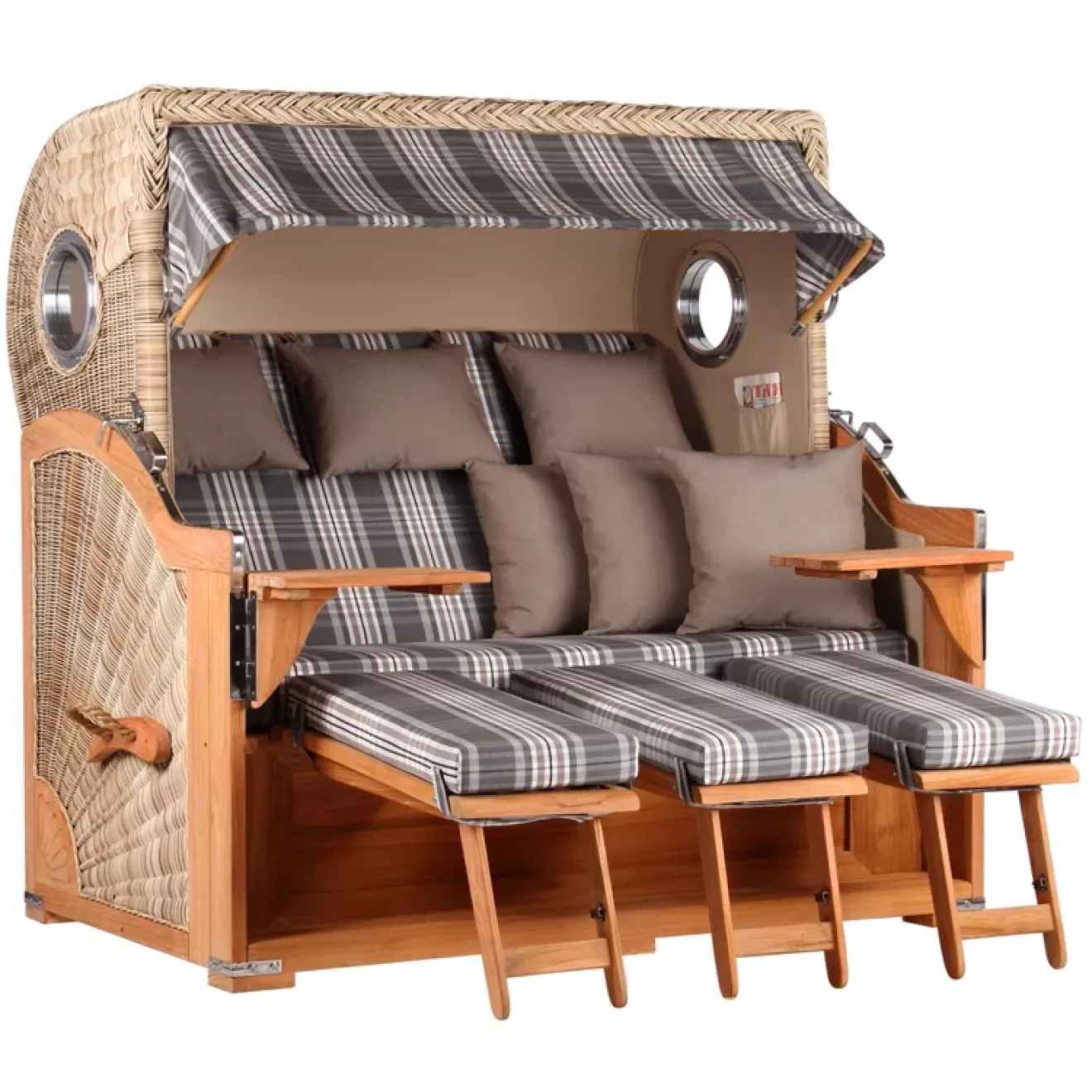 Strandkorb Teak 3er XXL ➪ Premiumqualität