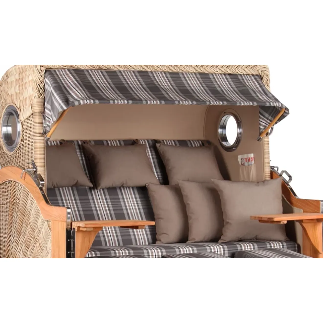 Strandkorb Teak 3er XXL - Premiumqualität