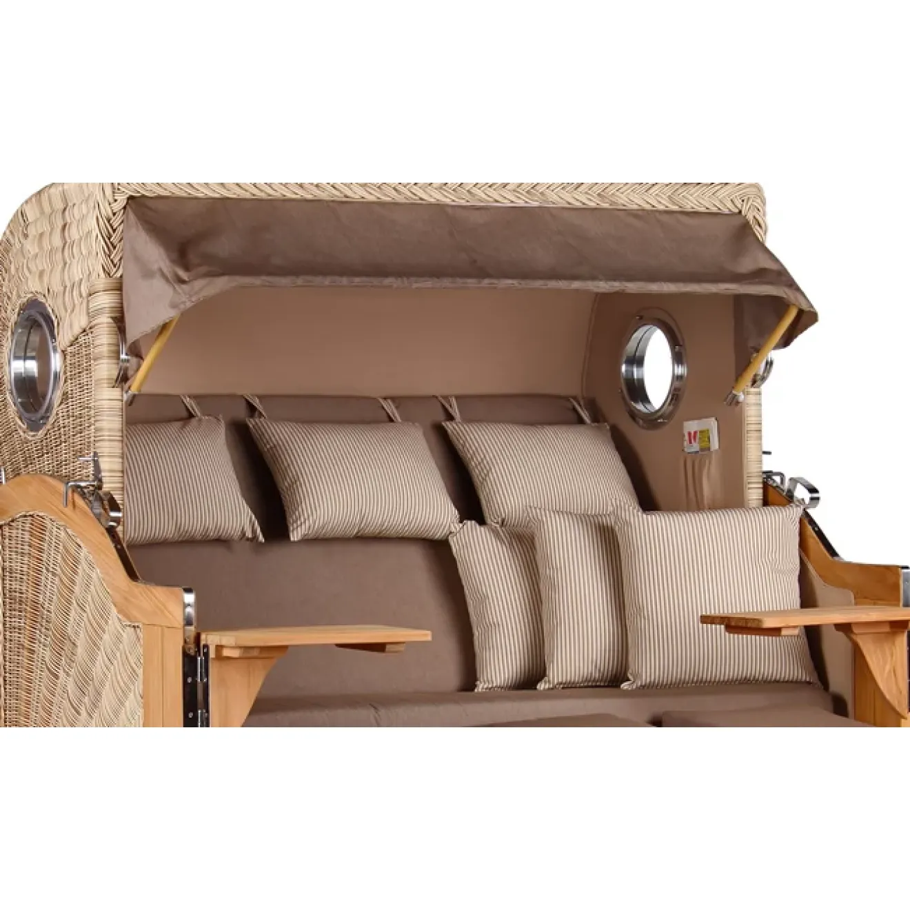 Strandkorb Teak 3er XXL - Premiumqualität