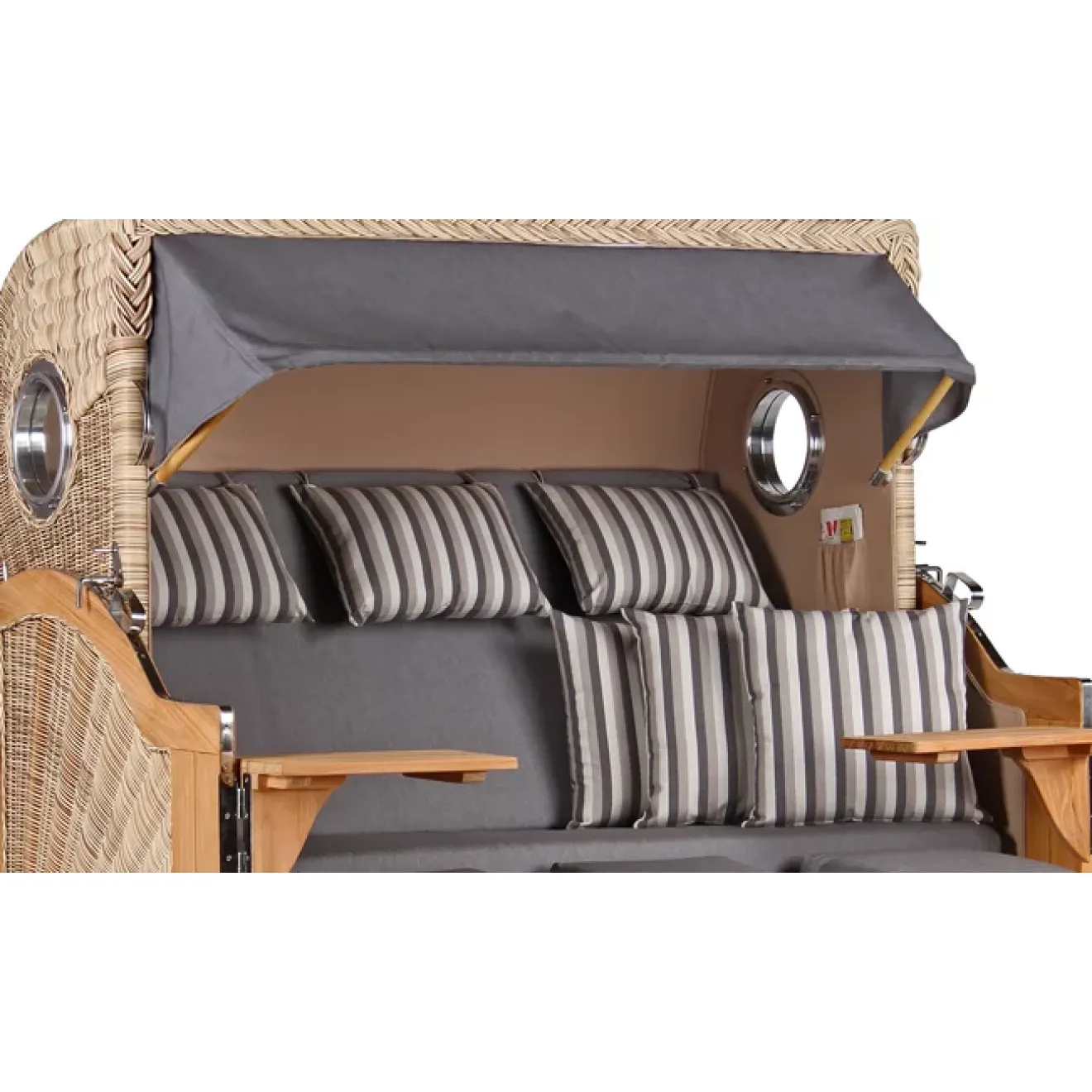 Strandkorb Teak 3er XXL - Premiumqualität