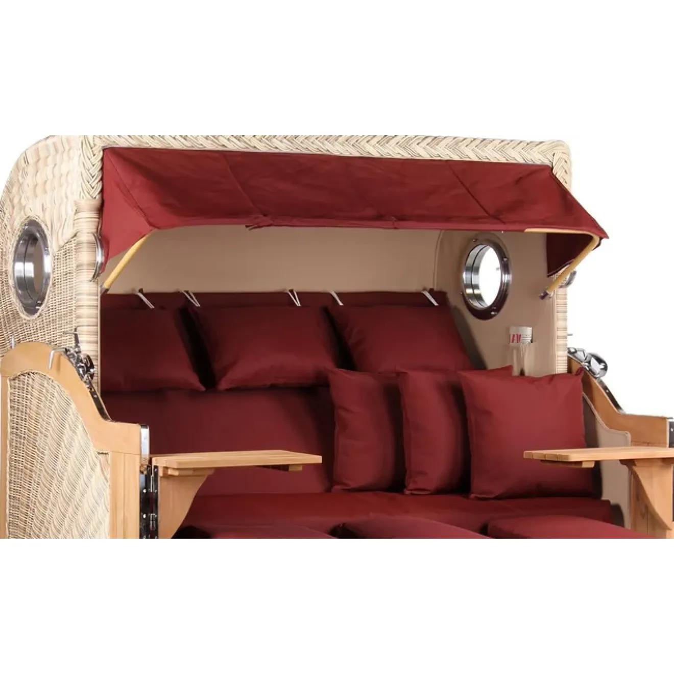 Strandkorb Teak 3er XXL - Premiumqualität