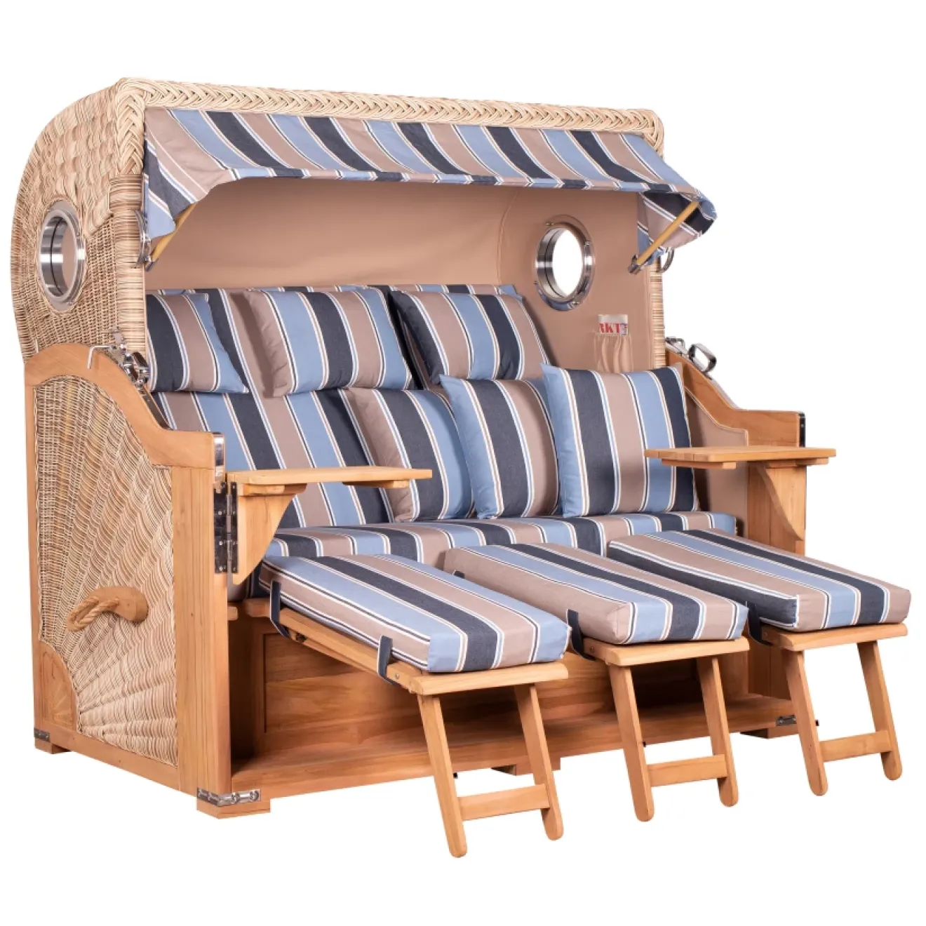 Strandkorb Teak 3er XXL ➪ Premiumqualität