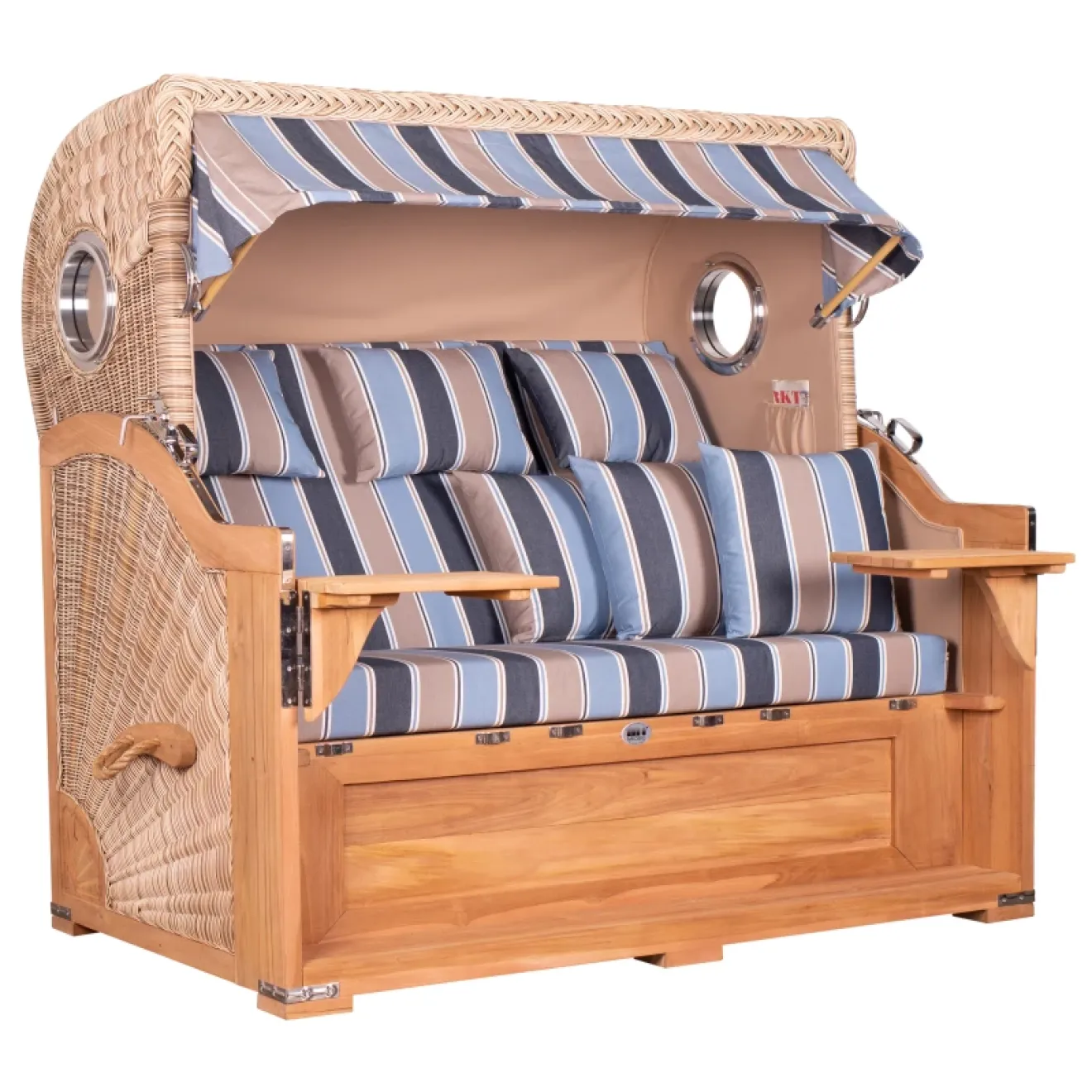 Strandkorb Teak 3er XXL - Premiumqualität