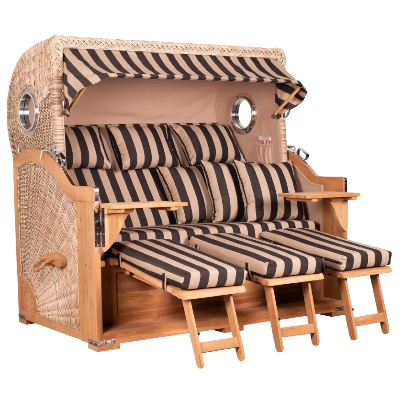 Strandkorb Teak 3er XXL ➪ Premiumqualität