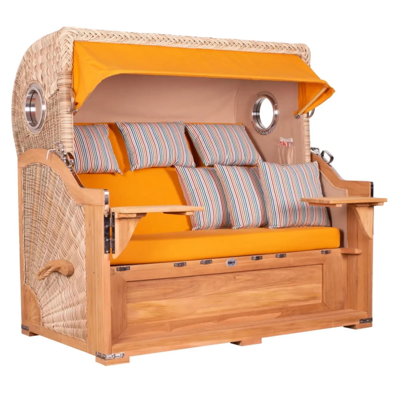 Strandkorb Teak 3er XXL - Premiumqualität