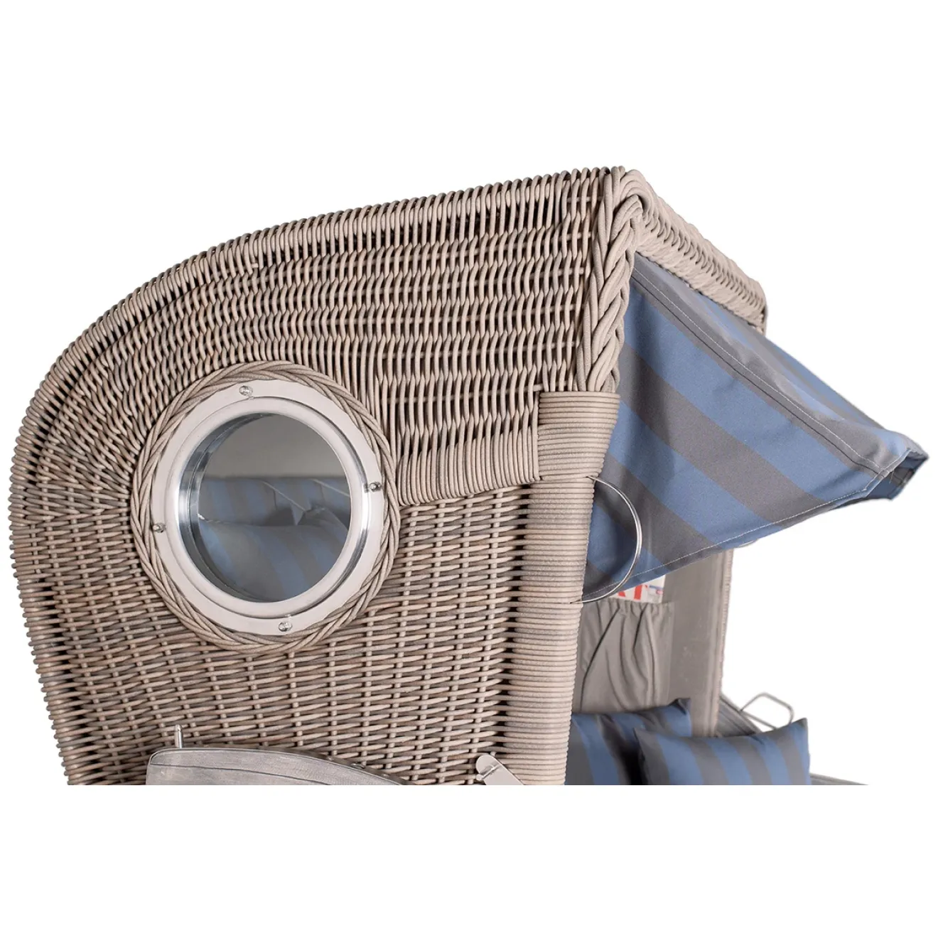 2er Strandkorb Mahagoni Vintage grey washed - wunderschön