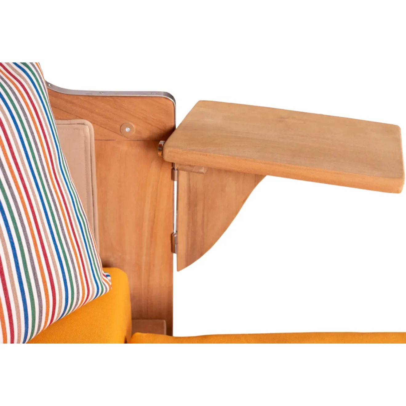 2-SITZER TEAK STRANDKORB DANGAST MIT BULLAUGEN GREY DESIGN 586