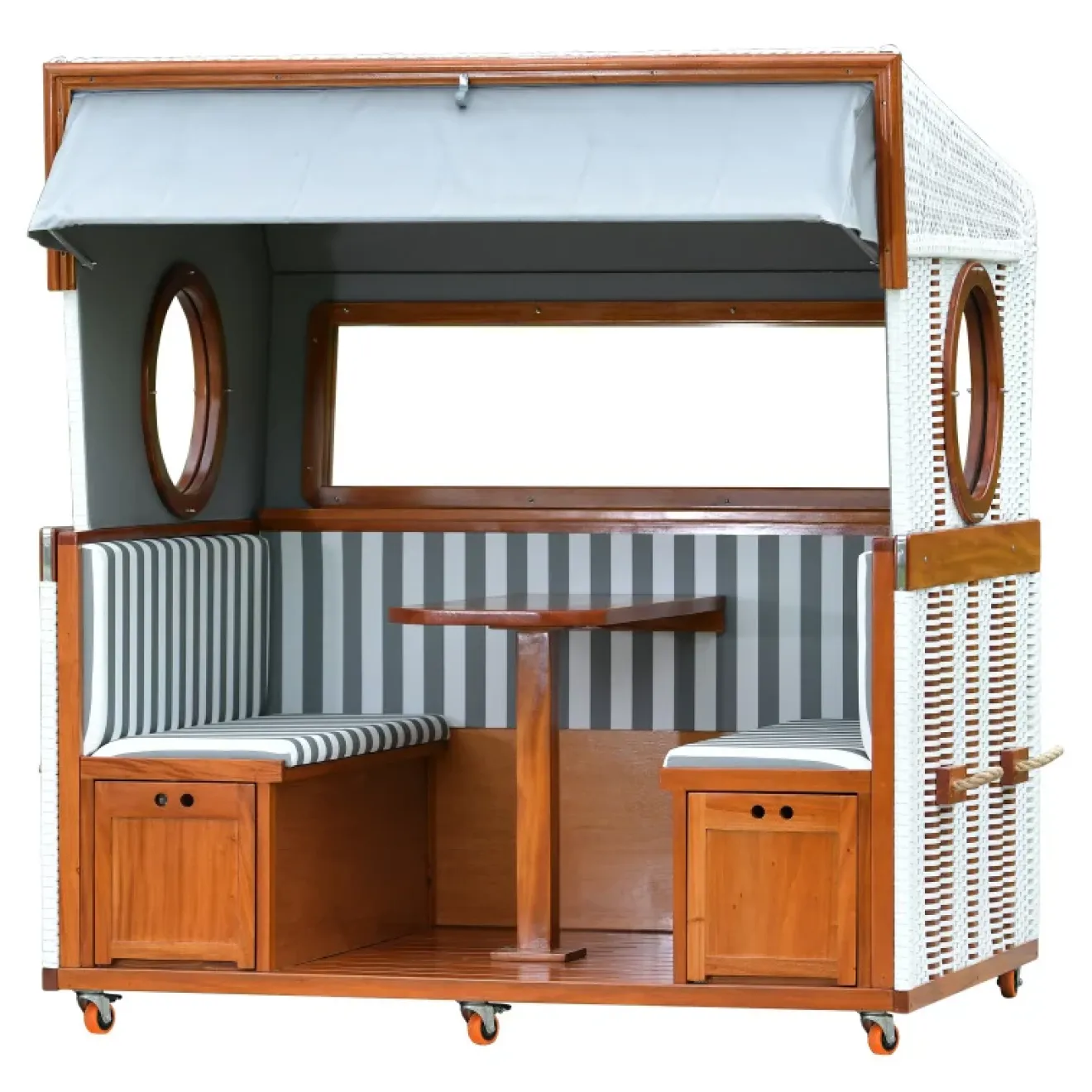 Strandkorb TeaSTRANDKOERB6 Personen Lounge Strandkorb - perfekt für Gastro - Messe und PrivatE/MR_DEKO/BALTIKUM/fehlt.pngk 3er XXL - Premiumqualität