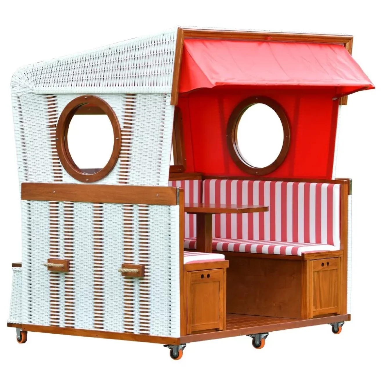 Strandkorb Teak 3eSTRANDKOERBE/MR_DEKO/BAL6 Personen Lounge Strandkorb - perfekt für Gastro - Messe und PrivatTIKUM/fehlt.pngr XXL - Premiumqualität