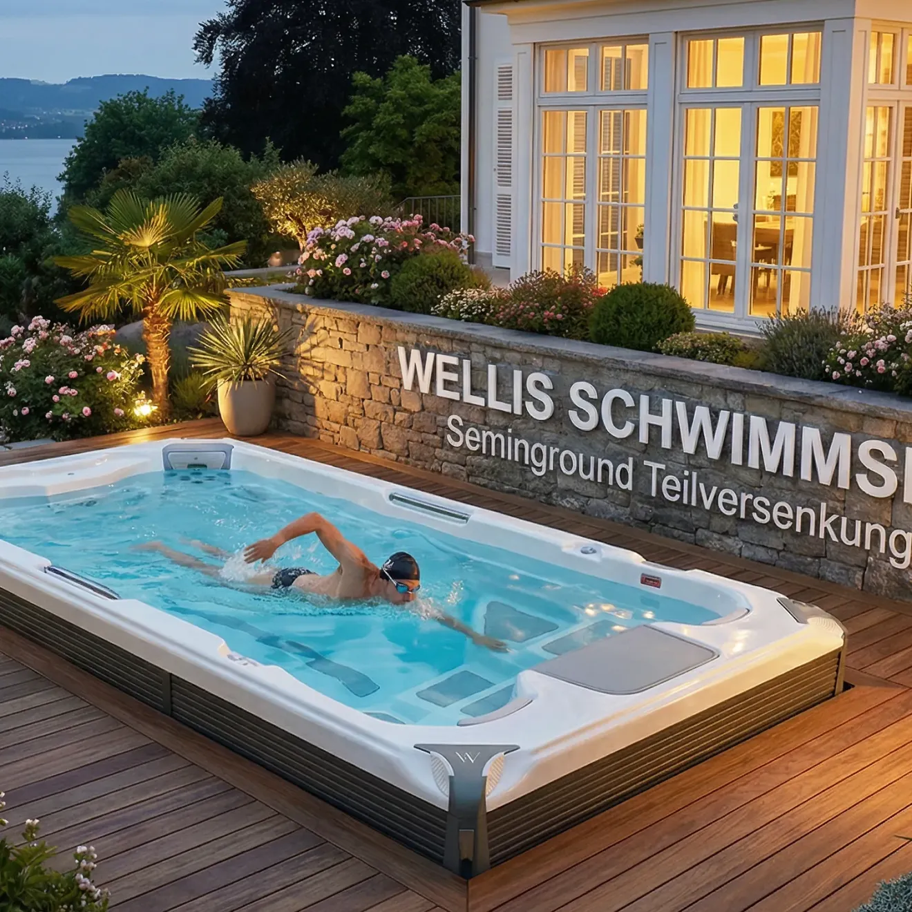 Wellis Schwimmspa Amazonas Grand Prix Life Premium - Semiground Swimspa