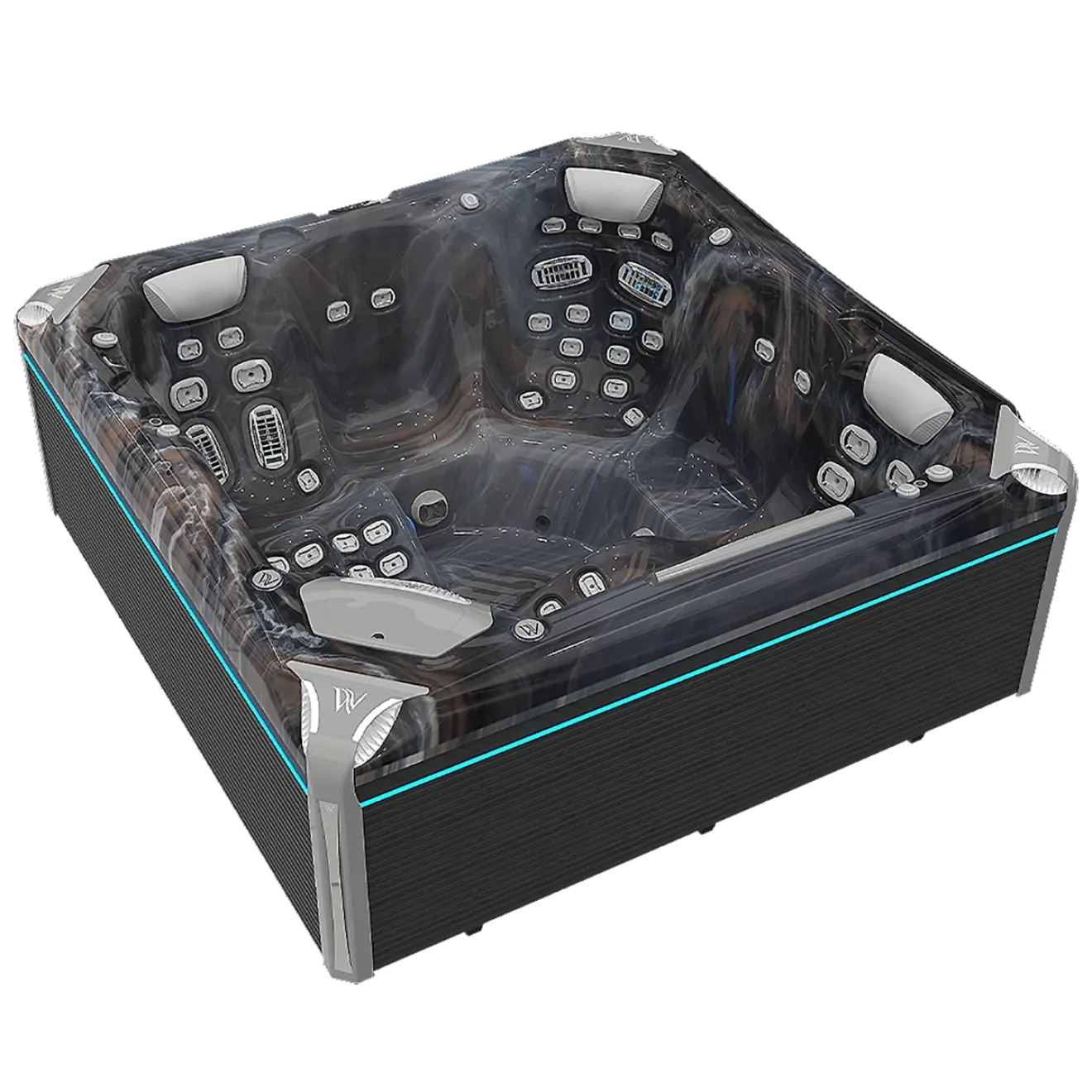 Wellis Whirlpool Everest Deluxe Life aus der Life Line Serie - Wanne: Sterling silver