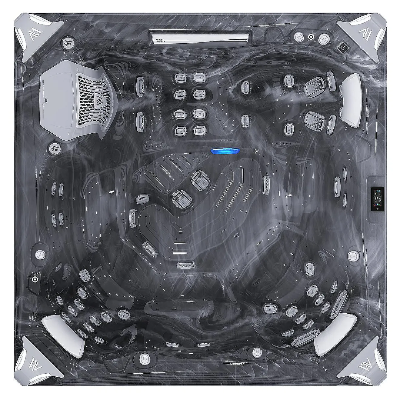 Wellis Kilimanjaro Peak Life Deluxe von oben, Liegebereich mit Nackenauflage