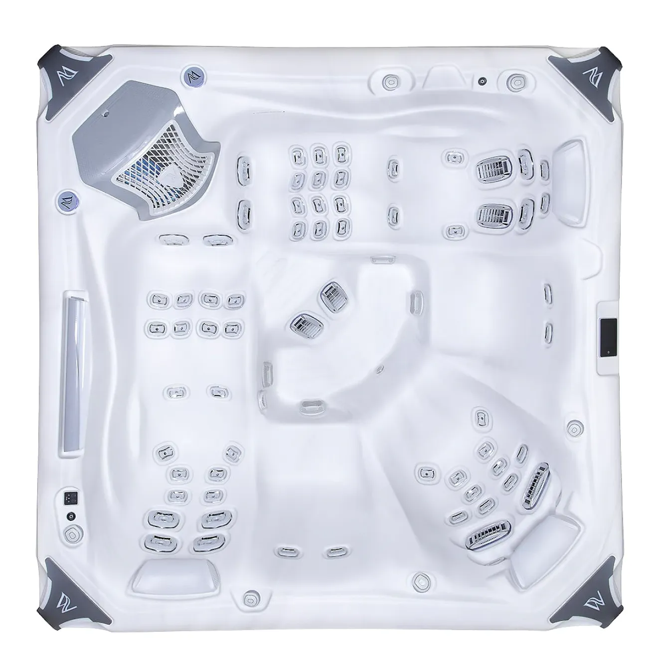 Wellis Kilimanjaro Peak Life Deluxe von oben, Bedienpanel und Einstieg