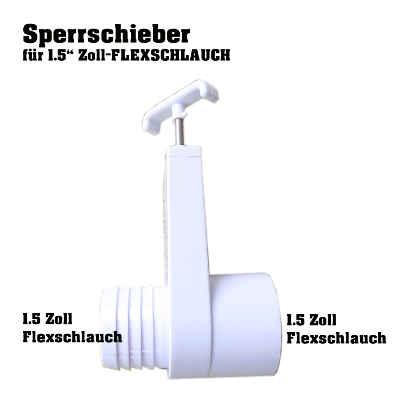 Sperrschieber für 2 Zoll Flexschlauch-Anschlüsse