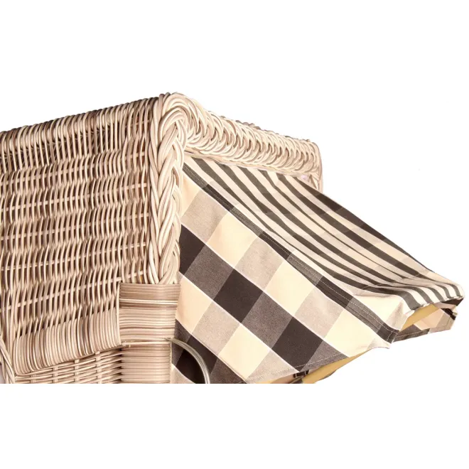 Strandkorb Single 80cm - TEAKHOLZ besser wie Mahagoni