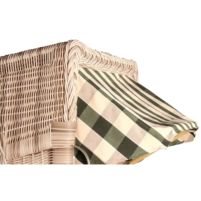 Strandkorb Single 80cm - TEAKHOLZ besser wie Mahagoni