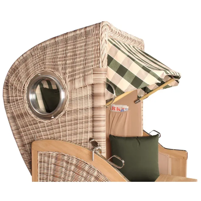 Strandkorb Single 80cm - TEAKHOLZ besser wie Mahagoni