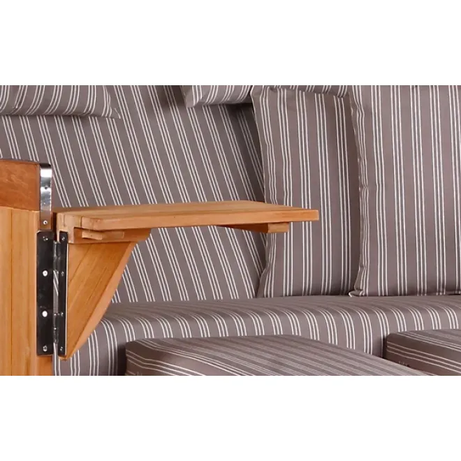 TEAK STRANDKORB PREMIUM - MASSIVE QUALITAET - HOCHWERTIGES TEAK HOLZ