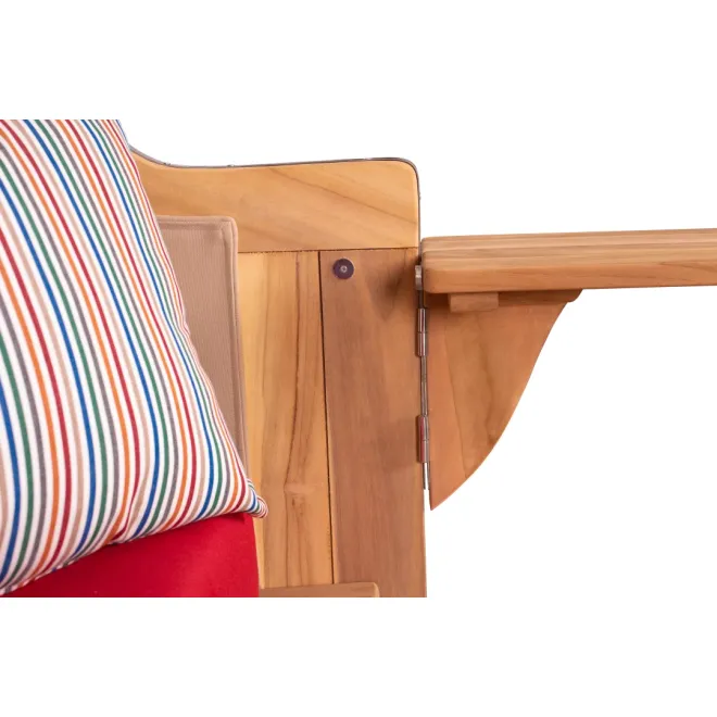 TEAK STRANDKORB PREMIUM - MASSIVE QUALITAET - HOCHWERTIGES TEAK HOLZ