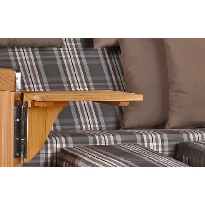 TEAK STRANDKORB PREMIUM - MASSIVE QUALITAET - HOCHWERTIGES TEAK HOLZ