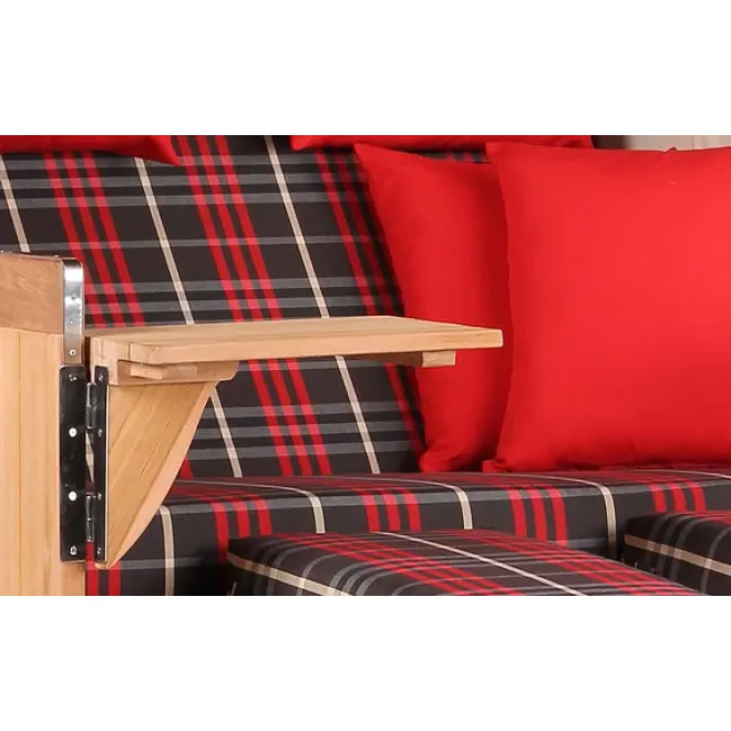 TEAK STRANDKORB PREMIUM - MASSIVE QUALITAET - HOCHWERTIGES TEAK HOLZ