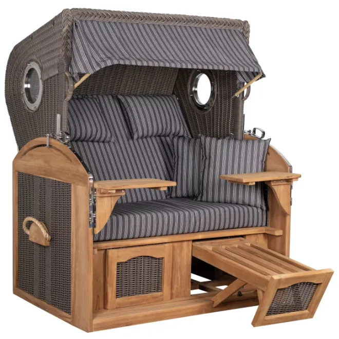 Strandkorb Sylt Teak 2.5 XXL - Premiumqualität