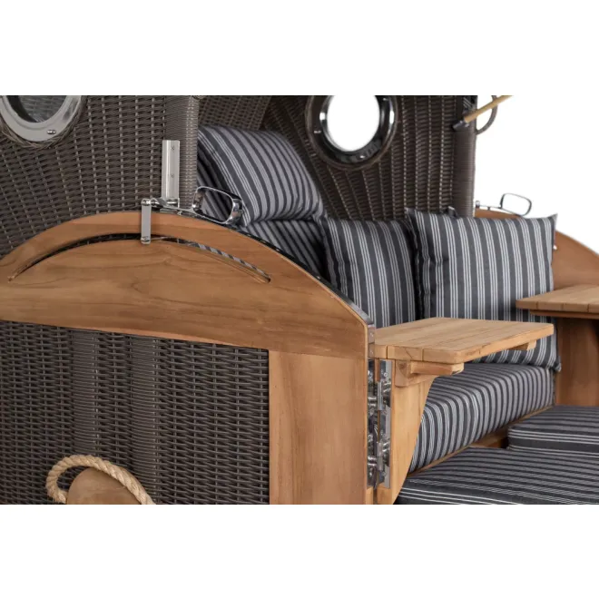 Strandkorb Sylt Teak 2.5 XXL - Premiumqualität