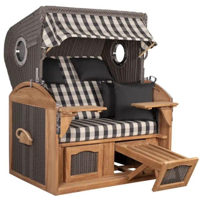 Strandkorb Sylt Teak 2.5 XXL - Premiumqualität