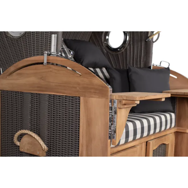 Strandkorb Sylt Teak 2.5 XXL - Premiumqualität