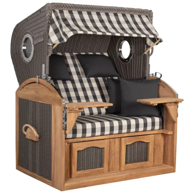 Strandkorb Sylt Teak 2.5 XXL - Premiumqualität