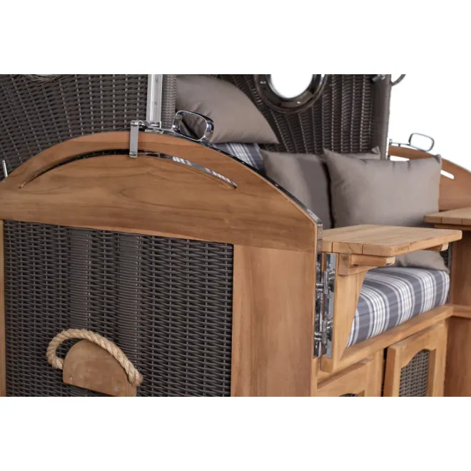 Strandkorb Sylt Teak 2.5 XXL - Premiumqualität