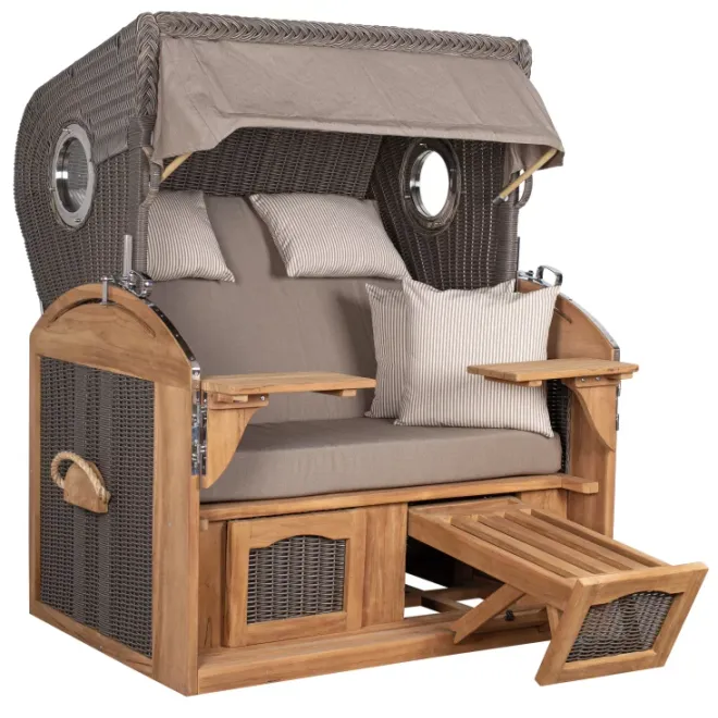 Strandkorb Sylt Teak 2.5 XXL - Premiumqualität