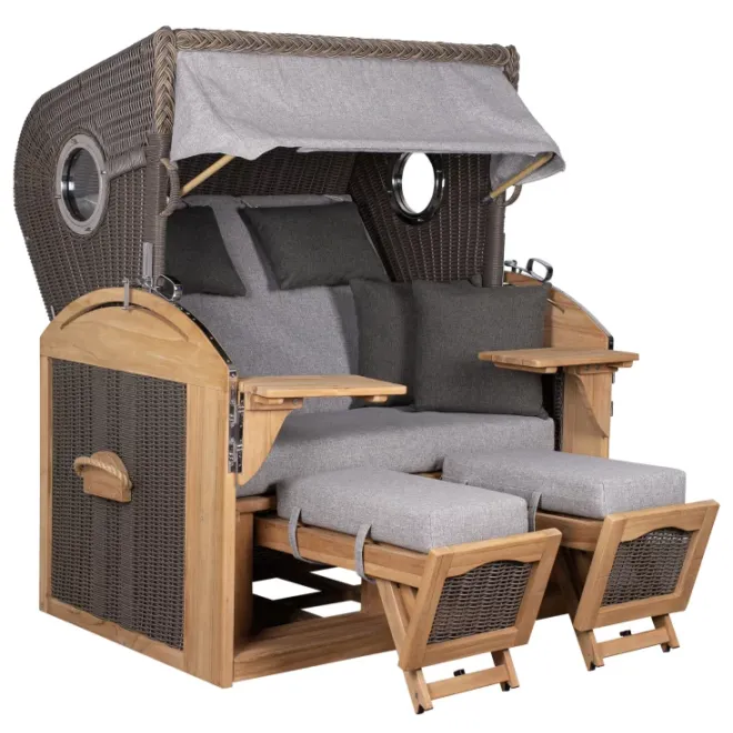 Strandkorb Sylt Teak 2.5 XXL ➪ Premiumqualität