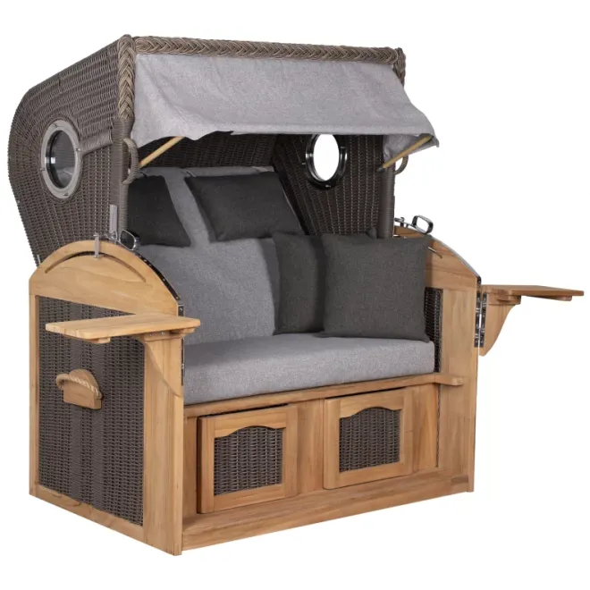 Strandkorb Sylt Teak 2.5 XXL - Premiumqualität