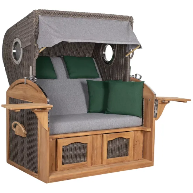 Strandkorb Sylt Teak 2.5 XXL - Premiumqualität