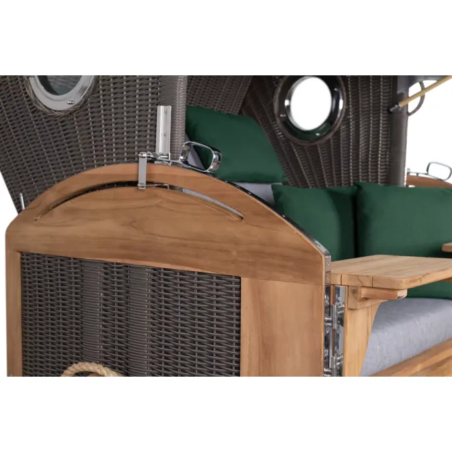Strandkorb Sylt Teak 2.5 XXL - Premiumqualität