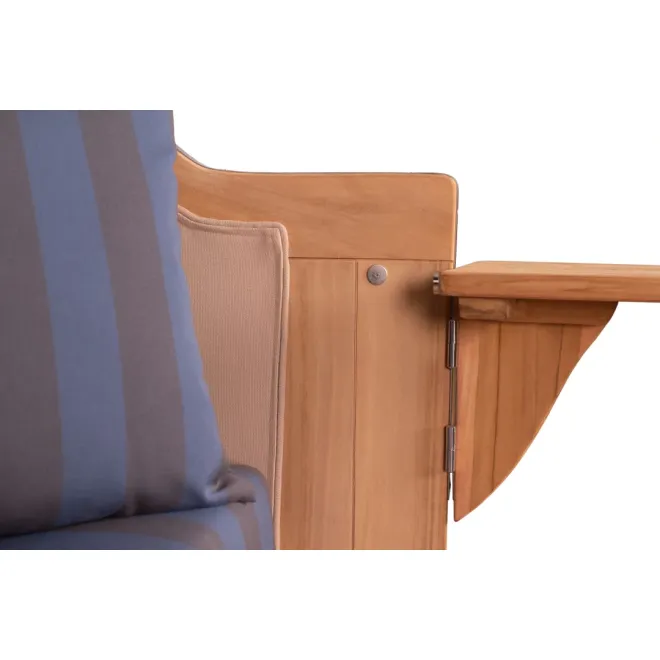 2.5-SITZER TEAK STRANDKORB DANGAST MIT BULLAUGEN GREY DESIGN 582