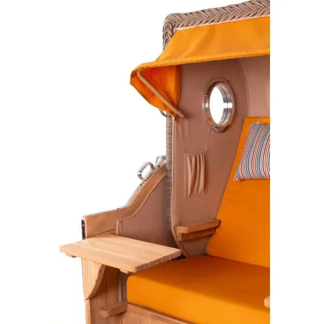Teak 2.5er Sitzer Strandkorb Dangast