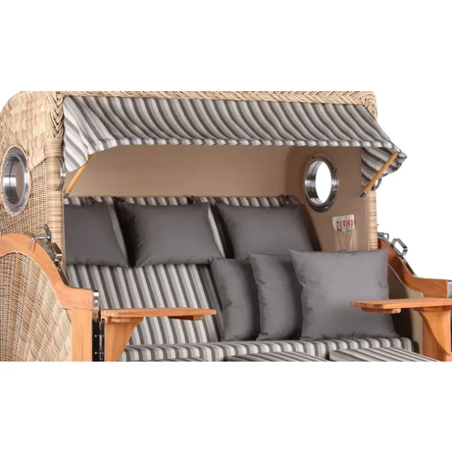 Strandkorb Teak 3er XXL - Premiumqualität