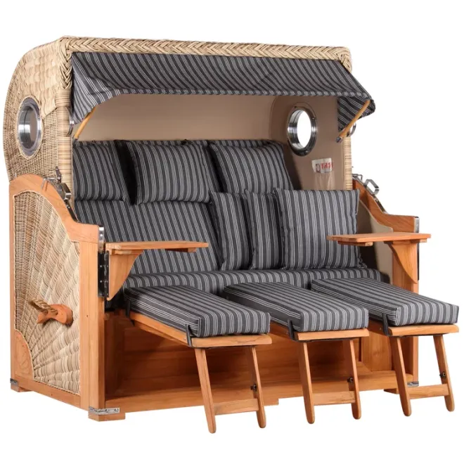 Strandkorb Teak 3er XXL ➪ Premiumqualität